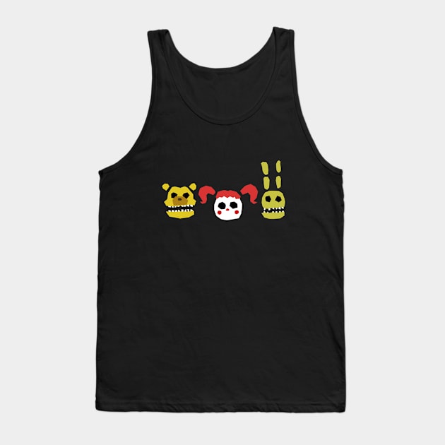 3 Creepy Freddy inspired Characters Tank Top by Sketchy